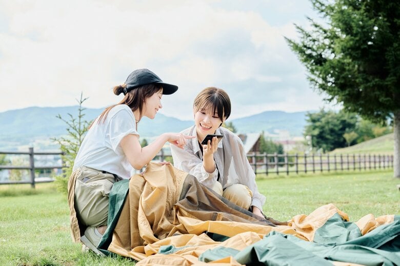 キャンプに行く前に試し張りをしてみよう（イメージ）