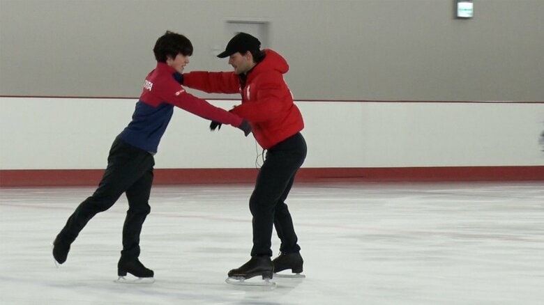 ランビエールから直接指導を受ける宇野