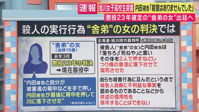すでに確定した“舎弟”の共犯の女の判決（関西テレビ「旬感LIVE とれたてっ！」より）