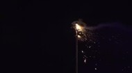 夜空に炎で弧を描く　大蛇退治の伝説に由来　都井岬火まつり