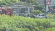 【速報】大型トラックと軽自動車が正面衝突する事故　軽自動車が炎上、車内から１人の焼死体　広島・竹原市