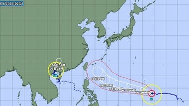 【台風情報】ダブル台風の今後の進路予想　台風9号は10日午前9時には沖縄の南に達する見…