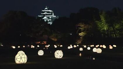 岡山後楽園の夜を温かい光と鮮やかな色彩で演出…「夏の幻想庭園」開幕を前に試験点灯【岡山・岡山市】