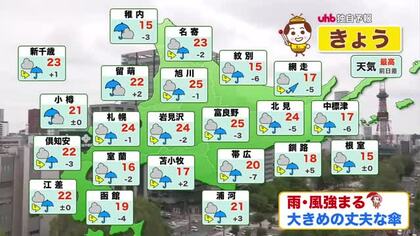 【北海道の天気 28日(木)】午後は広く傘の出番！局地的な土砂降りに注意を！来週は気温上昇…真夏並みの暑さに！エアコンや扇風機の点検はお早めに