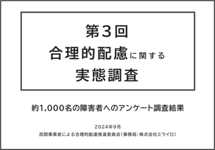 改正障害者差別解消法の施行から半年!合理的配慮に関する実態調査のレポートを公開!