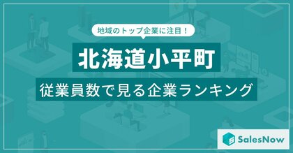 【北海道小平町】従業員数ランキングを公開!/SalesNow DBレポート