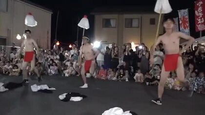 赤いふんどし一丁で独特の踊り…小豆島の神社で伝統の「やっしっし」と「馬木踊り」【香川】