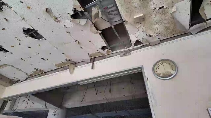 劣化が進む大川小学校