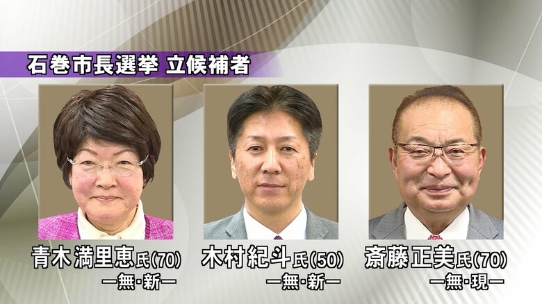 石巻市長選挙　立候補者
