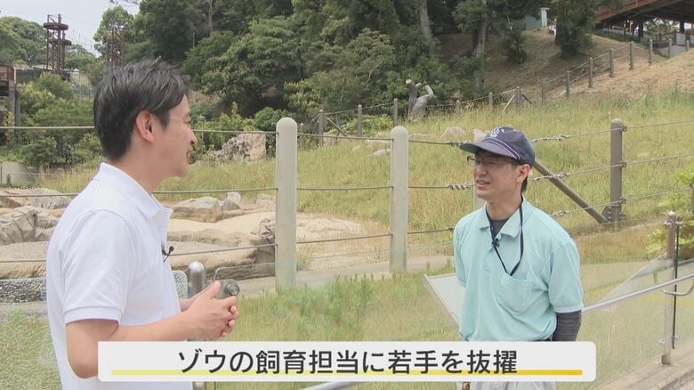 ゾウの飼育担当に抜てきされた山本周平飼育員