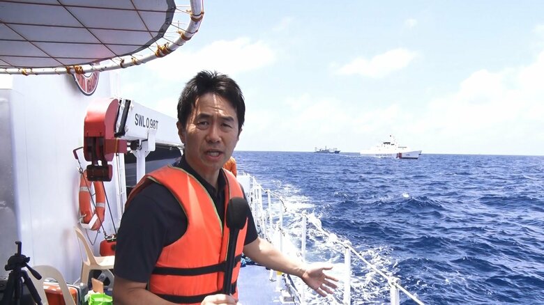 物資搬入任務に同行取材する筆者