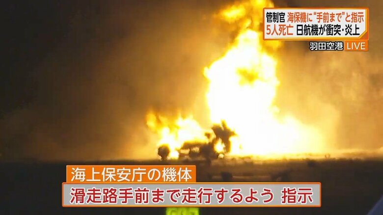 海保機へは滑走路手前まで走行するよう指示