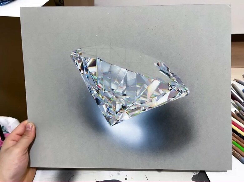 きらきら輝くダイヤモンドになっている（提供：ARIAさん）