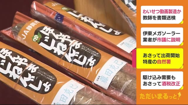 静岡名物「とろろ」はいかが? 特産の自然薯 初出荷控え市長に贈呈 静岡市