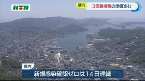 長崎県内の新型コロナ 14日連続で新規感染ゼロ 島原市には3回目接種のワクチンが到着