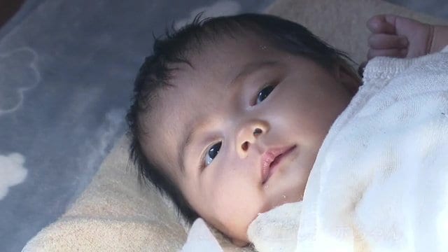 太郎布地区で52年ぶりに誕生した赤ちゃん