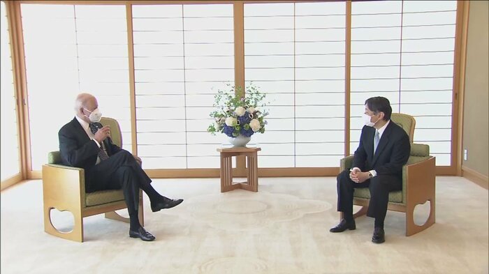 バイデン大統領と面会された天皇陛下(午前10時すぎ 皇居)