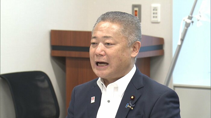 説明会冒頭であいさつした馬場代表
