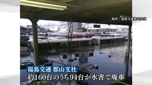 令和元年東日本台風の被害 画像提供:福島交通株式会社