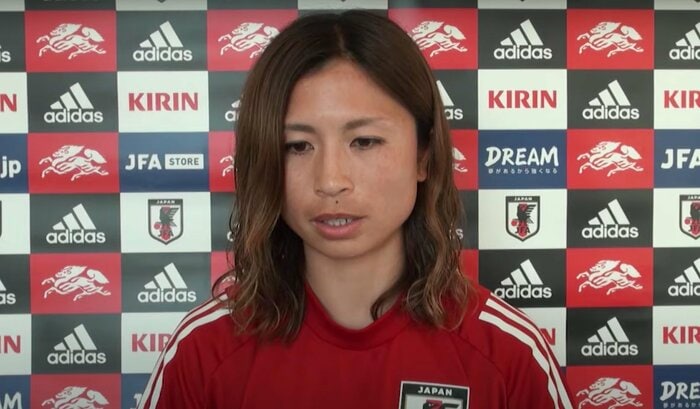鮫島彩選手は「強い思いで試合に望む」と話す