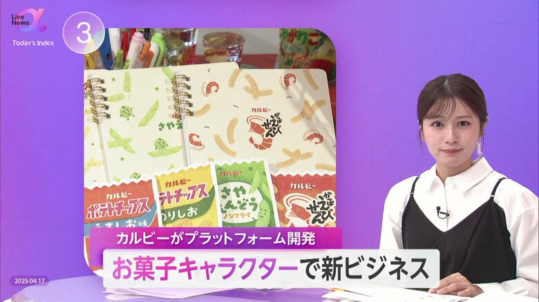 カルビー「じゃがりこ」「かっぱえびせん」など自社キャラ活用のオリジナル商品制作を支援　「モノ」「コト」消費で海外視野にIPビジネス促進｜FNNプライムオンライン