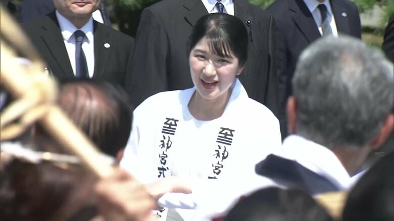 愛子さま　伊勢神宮の「お木曳行事」はっぴ姿でご参加　名前が入った木遣り唄に喜ばれる　水族館でラッコやジュゴンも鑑賞｜FNNプライムオンライン