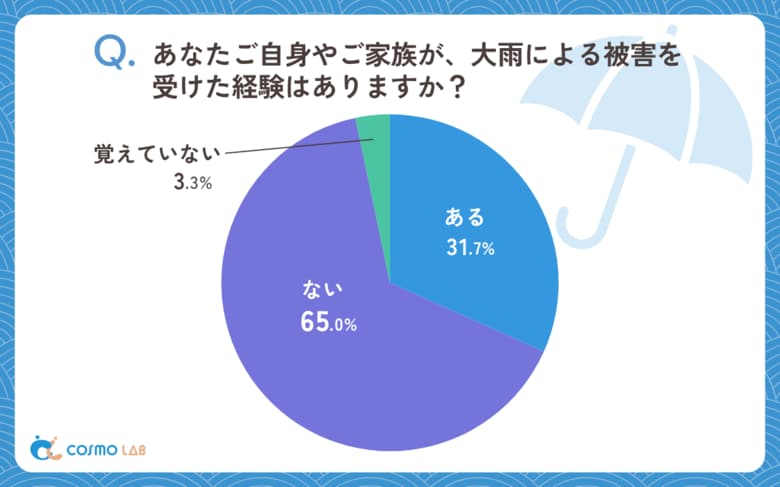 【シニア最新調査】3人に1人が経験！シニア層が語る「大雨被害・対策」の実態とは？