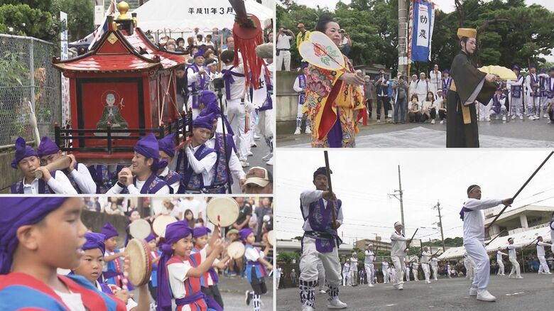 使われるのは死者を運ぶ道具！沖縄県豊見城市で12年に一度行われる伝統行事”龕ゴウ祭”｜FNNプライムオンライン