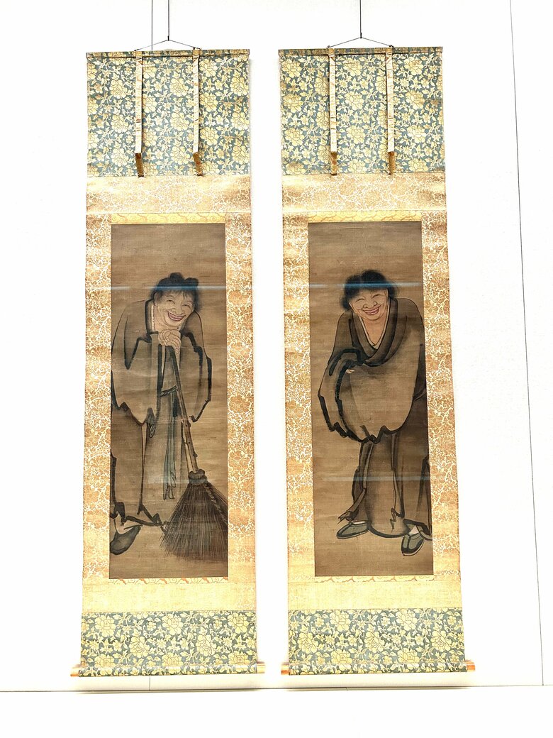 「寒山拾得図」