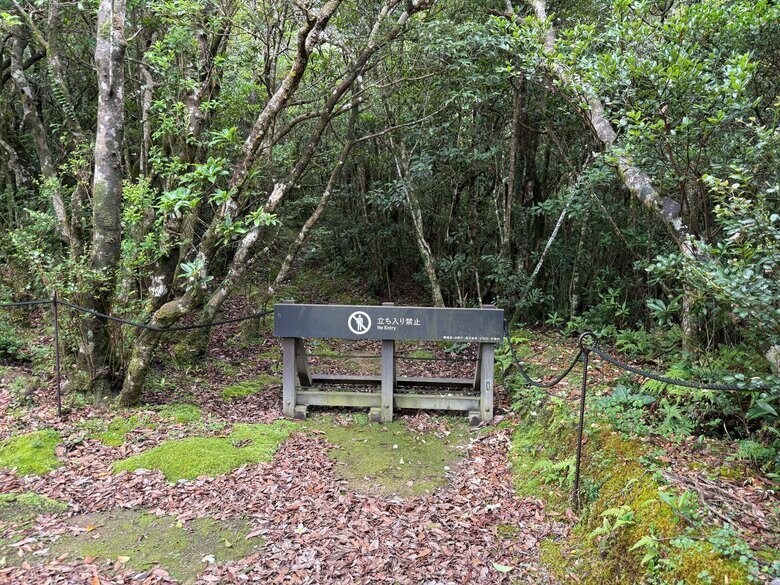 湯湾岳の山頂は立ち入り禁止