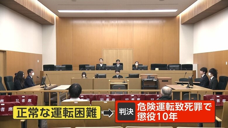 秋田地方裁判所の法廷（2026年3月）