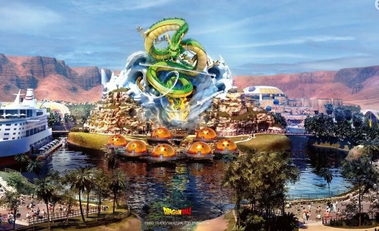 エンタメ巨大都市「キディヤ」のドラゴンボールテーマパーク　完成予想図：サウジ政府HPより