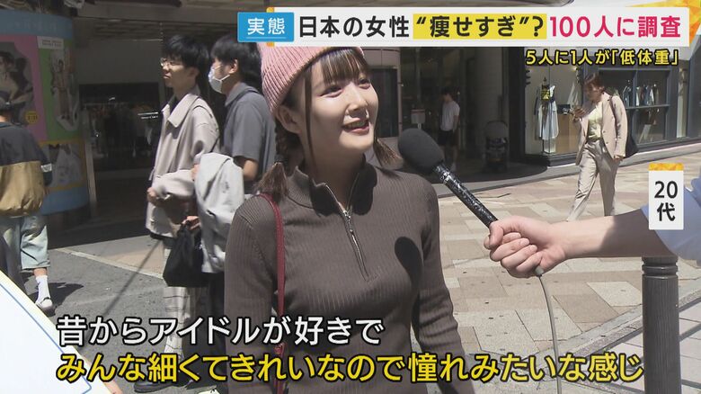 「アイドルが好き。みんな細くてきれい」