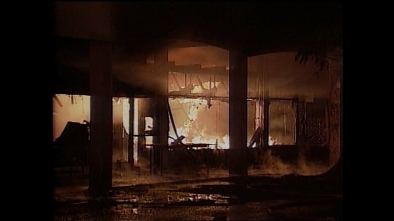 暴徒によって燃やされた店舗