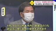 蒲島知事 まん延防止解除後も熊本市内には時短継続へ