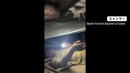 がれきの隙間から男性救出…ミャンマー大地震発生から72時間迫る 日本人1人と連絡取れず