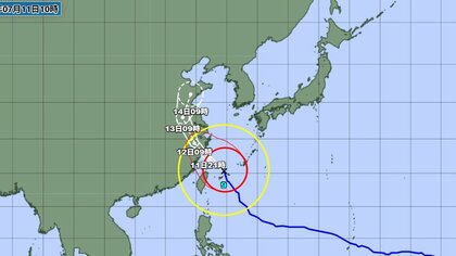 【台風情報】台風9号の今後の進路予想　沖縄県の石垣島の北北東を北北西へ　久米島空港で最大瞬間風速南東の風45.3メートルを観測　線状降水帯が発生して大雨災害発生の危険度が急激に高まる可能性も