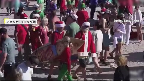 宇宙からメッセージも…サーファーサンタや警察官サンタが大集結！教皇レオ14世は就任後初イブのミサに参加　世界が祝うクリスマス