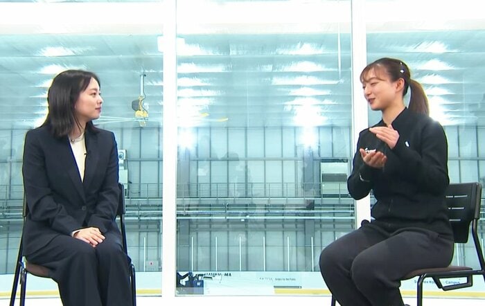 五輪の選考会について坂本と共感し合う石川さん
