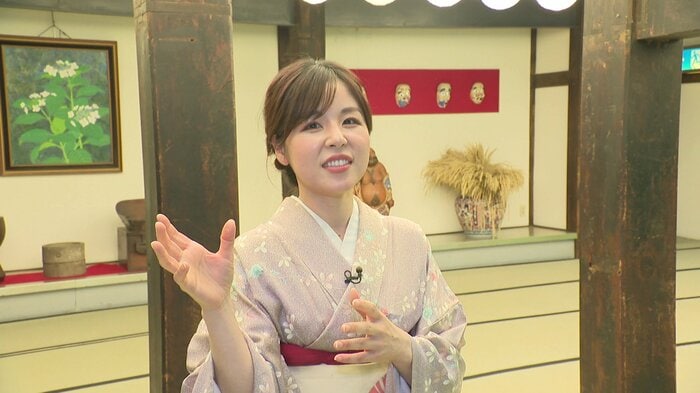 屋号の由来を説明する桂木さん