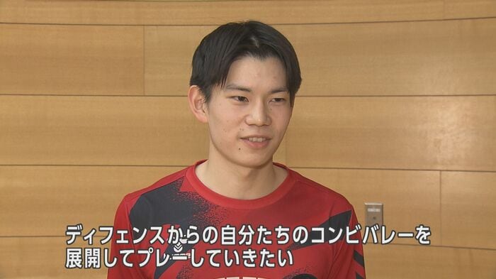 アウトサイドヒッター・内村大斗選手（3年）