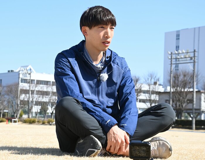 三浦龍司=2024年3月、千葉県・順天堂大さくらキャンパス