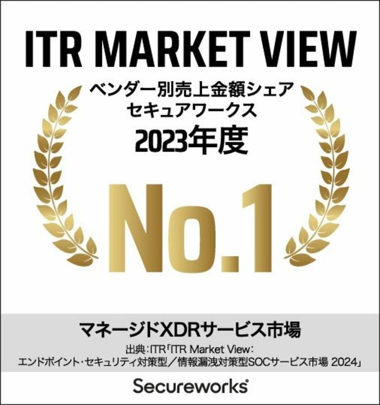 セキュアワークス、ITR調査レポートにおいて3つのセキュリティ市場シェアで第1位にランクイン