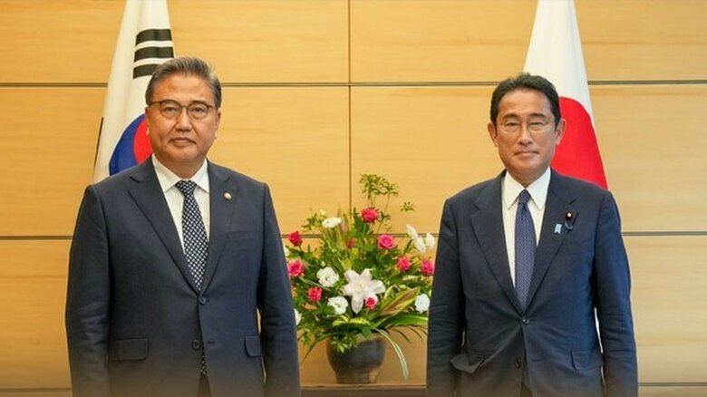 岸田首相を表敬した韓国の朴振外相(7月19日)韓国外務省提供