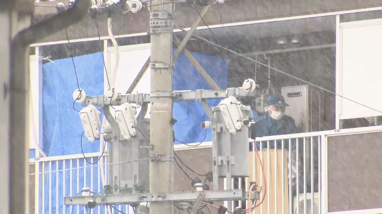 容疑者の家宅捜索（1月26日・長野市西尾張部）