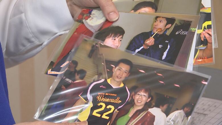 渡辺さんが大切にしている選手との思い出の写真
