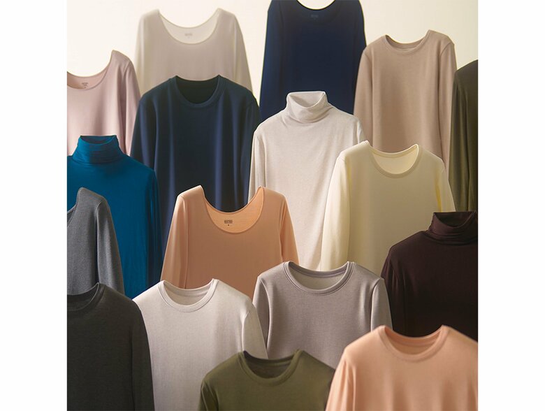 吸湿発熱・保温・ストレッチ性・ドライの特徴がある（提供：ユニクロ）