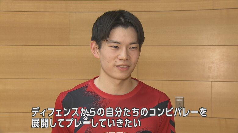 アウトサイドヒッター・内村大斗選手（3年）
