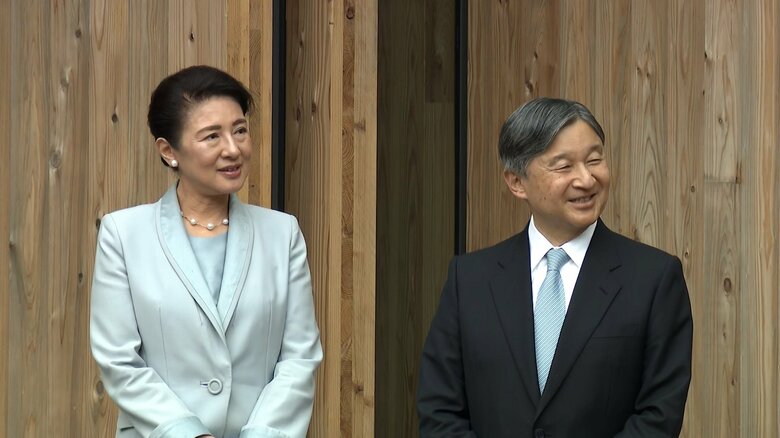 「日本館」を視察される両陛下（2025年4月11日）