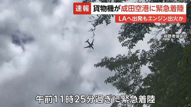 飛行中のポーラーエアカーゴの機体